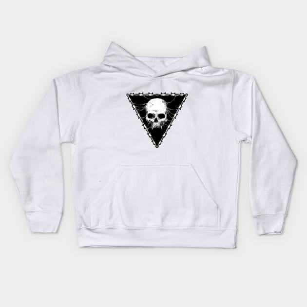 Skull Design Kids Hoodie by HornArt